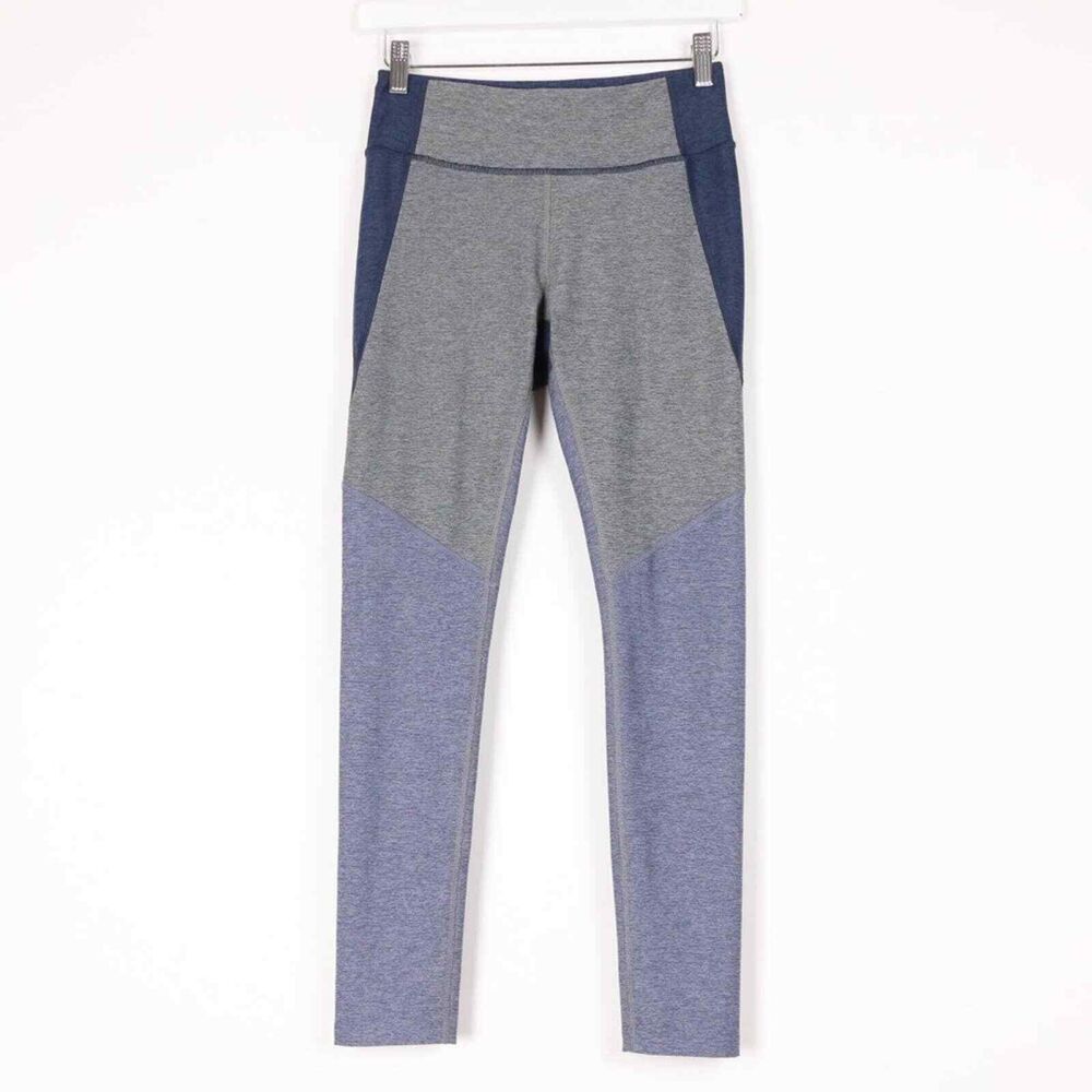 NWT $90 Outdoor Voices 7/8 Tritone Warmup Legging, Size XS, Graphite/Navy/Storm